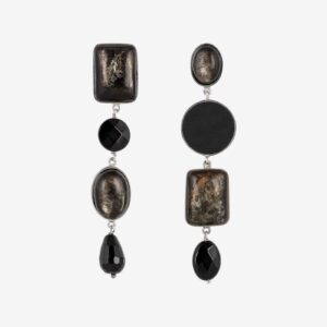 pendientes shungit asimetricos marybola
